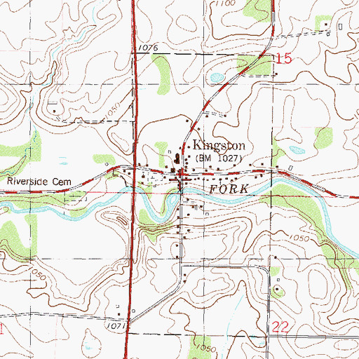 Topographic Map of Kingston Post Office (historical), MN