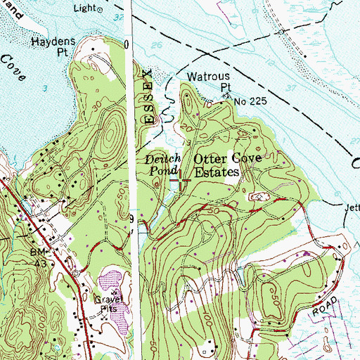 Topographic Map of Deitch Pond, CT