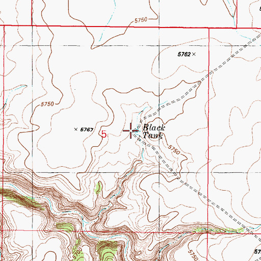 Topographic Map of Black Tank, AZ