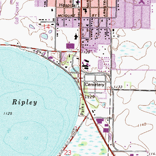 Topographic Map of Anderson Gardens, MN