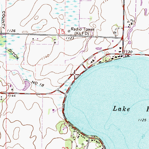 Topographic Map of Ladybird Park, MN