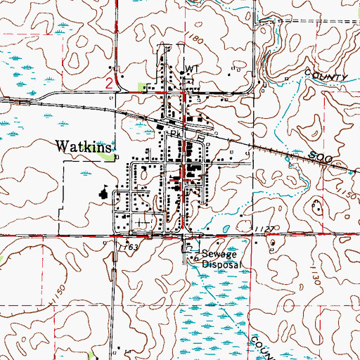 Topographic Map of Saint Anthony School, MN