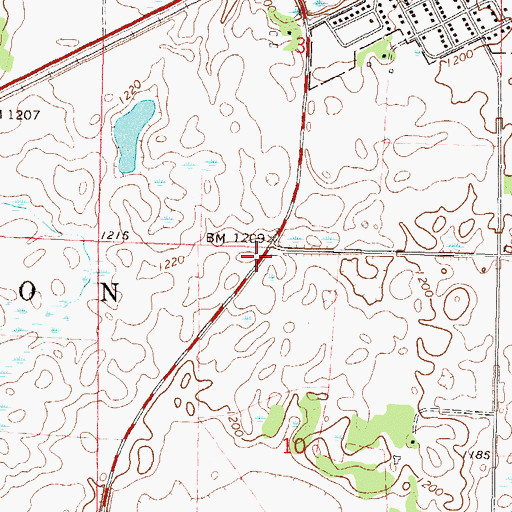 Topographic Map of ACGC Junior Senior High School, MN