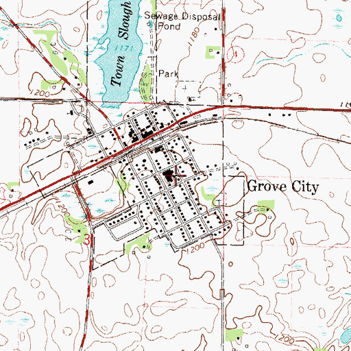 Topographic Map of Victory Christian Fellowship, MN