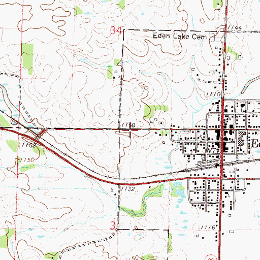 Topographic Map of Saint Paul's Lutheran Church, MN