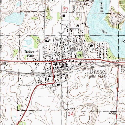 Topographic Map of Anchor Independent Bible Church, MN