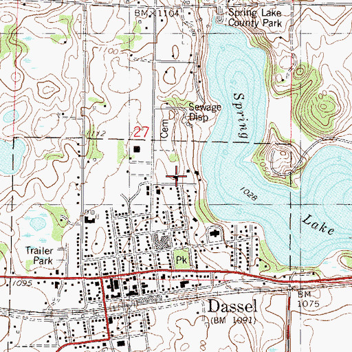 Topographic Map of Evangelical Covenant Church, MN