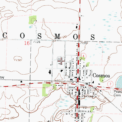 Topographic Map of ACGC Elementary School, MN