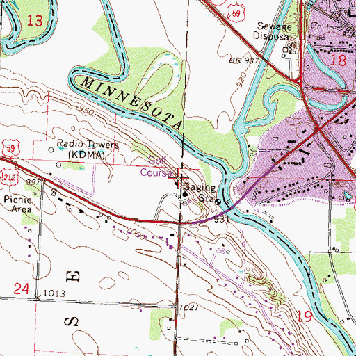 Topographic Map of The Crossings, MN