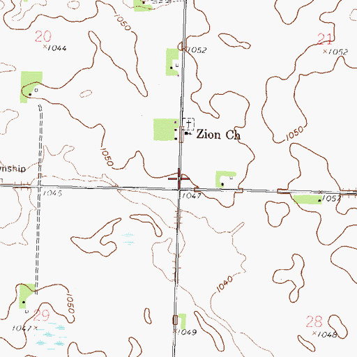 Topographic Map of Louriston Post Office (historical), MN