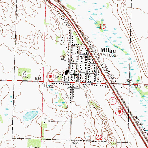 Topographic Map of Kviteseid Lutheran Church, MN