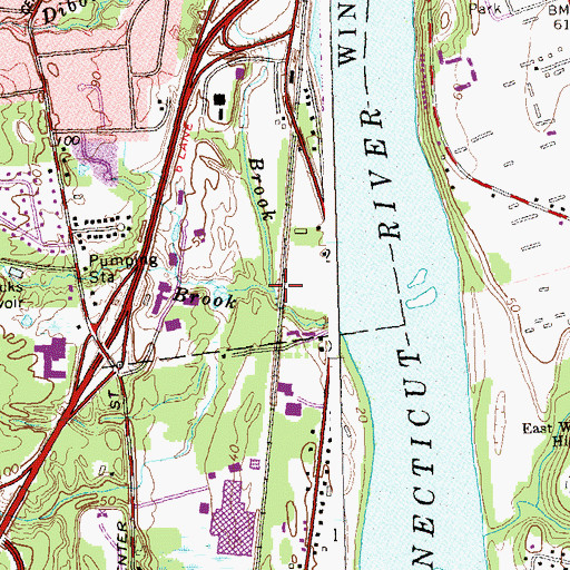 Topographic Map of Dibble Hollow Brook, CT