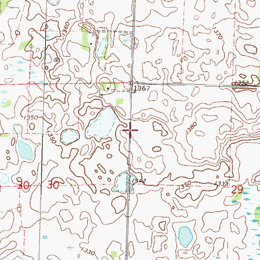 Topographic Map of Minnewaska Assembly of God Church, MN