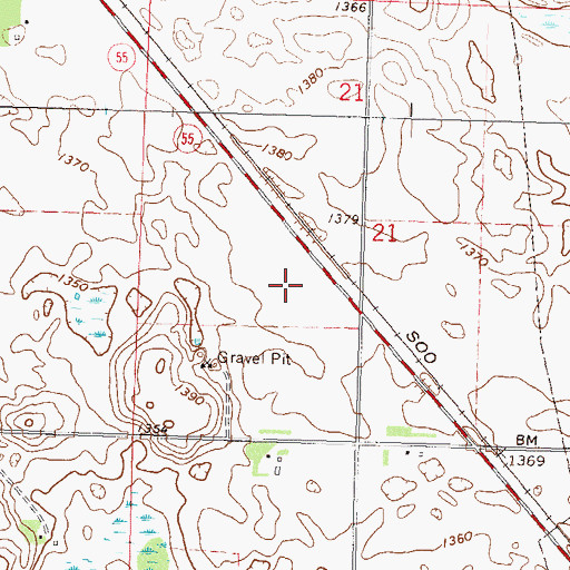 Topographic Map of Pine Hill Park, MN