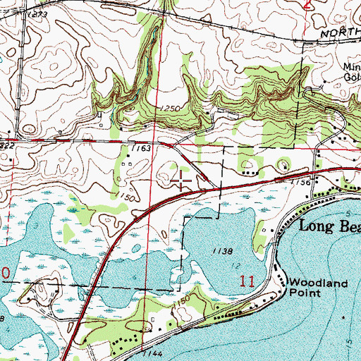 Topographic Map of Minnewaska Area High School, MN