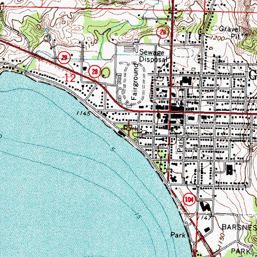 Topographic Map of Glenwood City Park, MN