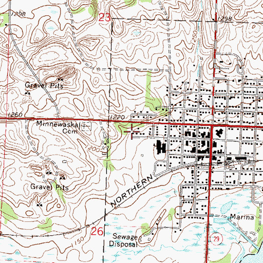 Topographic Map of Holly Skogen, MN