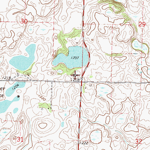 Topographic Map of Seventh Day Adventist Cemetery, MN