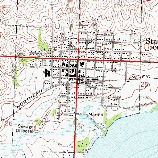 Topographic Map of Starbuck (historical), MN