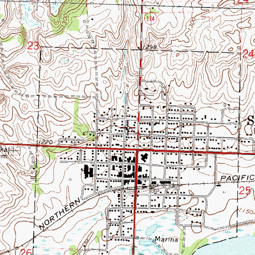Topographic Map of Minnesaska Lutheran Church, MN
