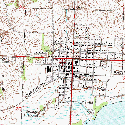 Topographic Map of Fron Lutheran Church, MN