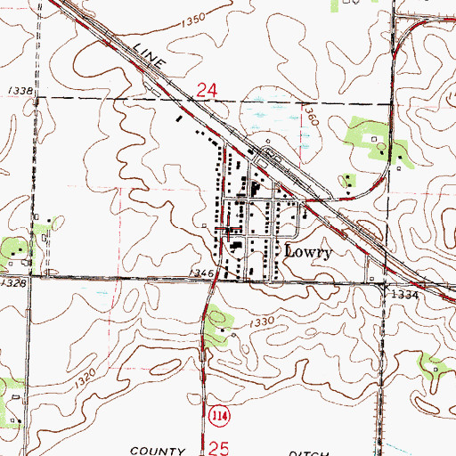 Topographic Map of Saint Paul's Lutheran Church, MN
