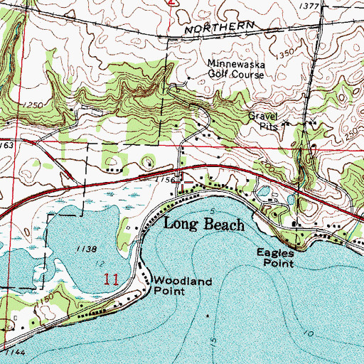 Topographic Map of Glenwood Region Historical Marker, MN