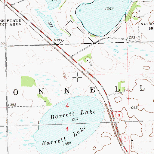 Topographic Map of Moose Island Post Office (historical), MN