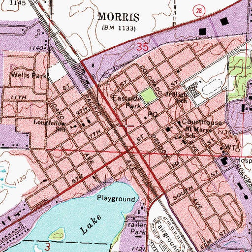 Topographic Map of City Center Mall, MN