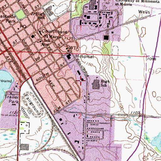 Topographic Map of Federated Church, MN