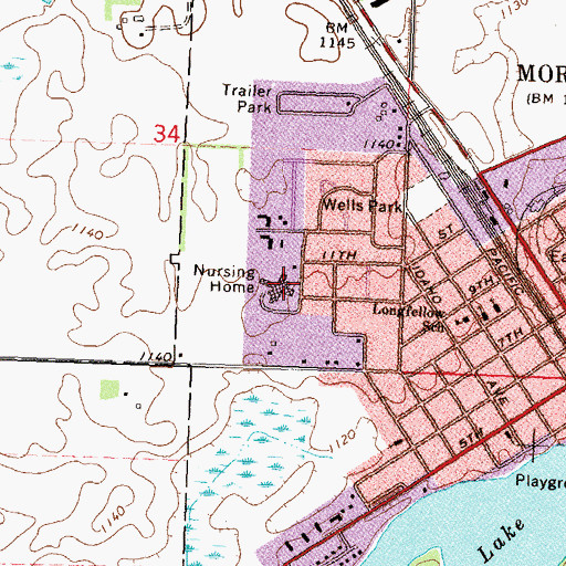 Topographic Map of Villa of Saint Francis, MN