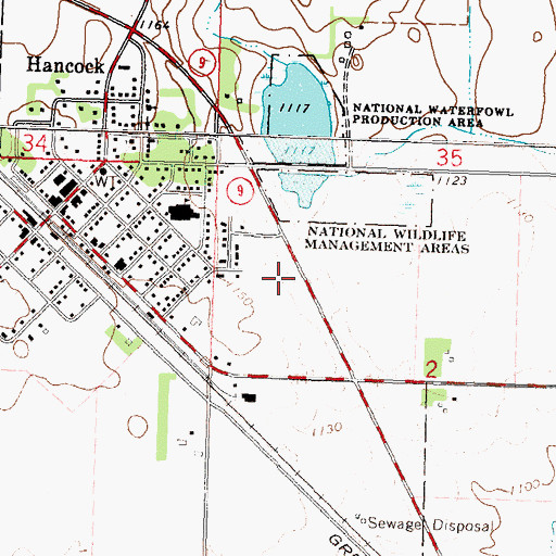 Topographic Map of Evangelical Free Church, MN