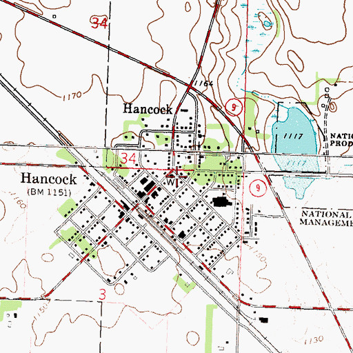 Topographic Map of Congregational Church, MN