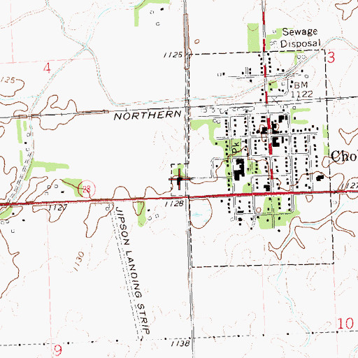 Topographic Map of Saint Mary's Church, MN