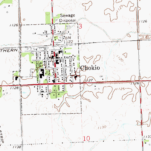 Topographic Map of Our Saviour's Lutheran Church, MN