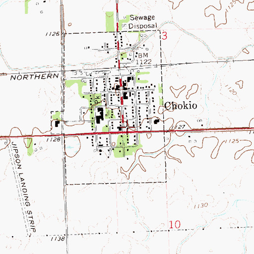 Topographic Map of Chokio Medical Center, MN