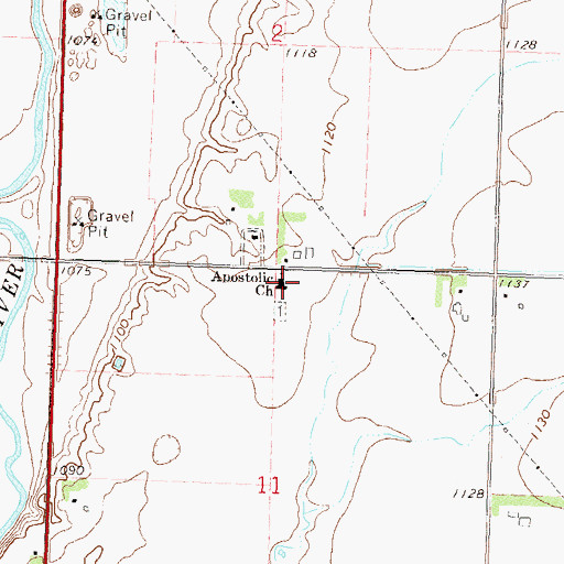 Topographic Map of Apostolic Christian Cemetery, MN