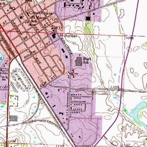 Topographic Map of Zion Lutheran Church, MN