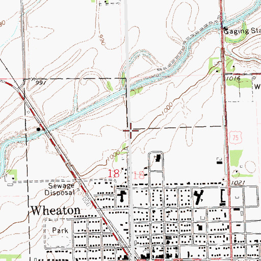 Topographic Map of Bergs Mobile Home Park, MN