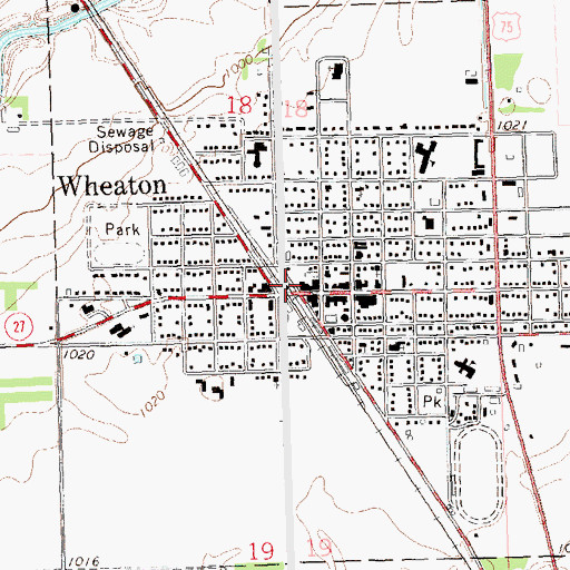 Topographic Map of Wheaton (historical), MN