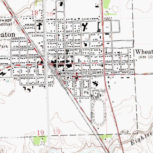 Topographic Map of Ave Maria Catholic Church, MN