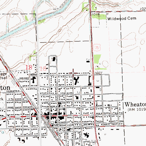 Topographic Map of Bethlehem Covenant Church, MN