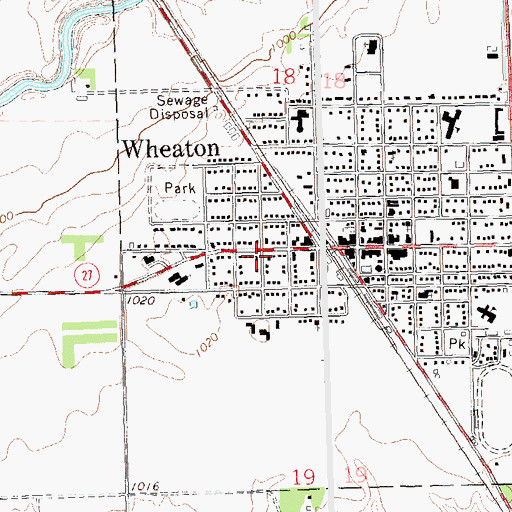 Topographic Map of Calvary Worship Center, MN