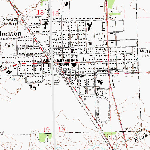 Topographic Map of Presbyterian Church, MN