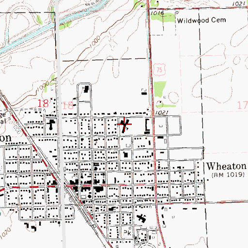 Topographic Map of JE Pearson Elementary School, MN