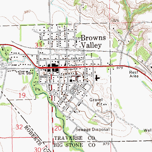 Topographic Map of Zion Lutheran Church, MN