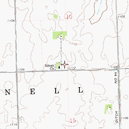 Topographic Map of Siloah Cemetery, MN