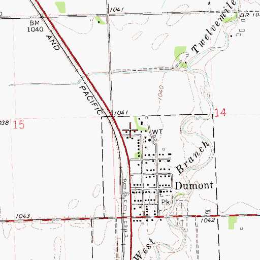 Topographic Map of Saint Peters Church, MN