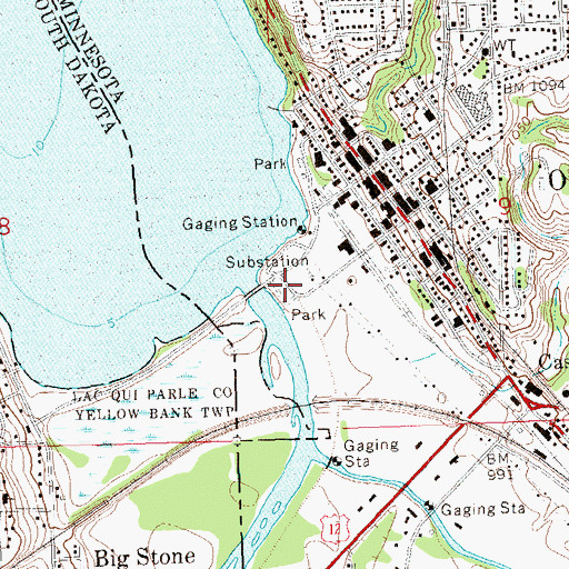 Topographic Map of Riverside Park, MN
