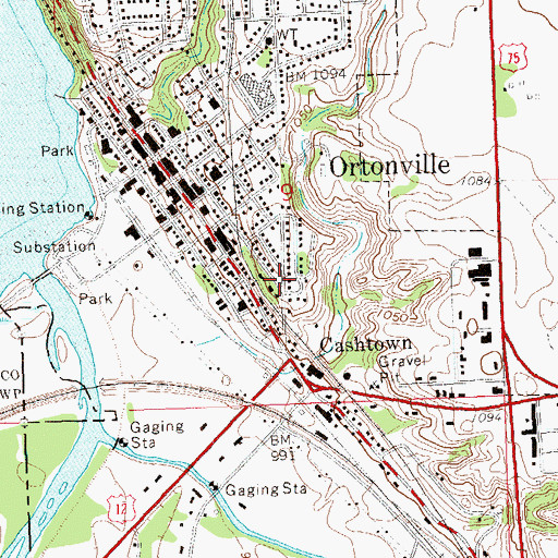 Topographic Map of Cliffs Park, MN
